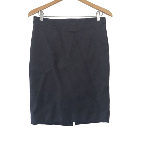 J.Crew Womens Black Pencil Skirt Size 8 Wool Blend Professional Wear Office Chic - Picture 1 of 6
